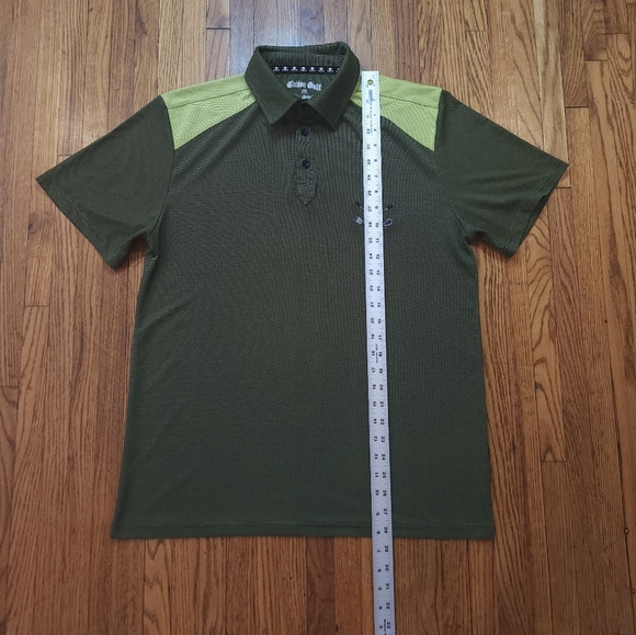 Tattoo Golf Mens Performance Polo Shirt Size M Green - Picture 3 of 6